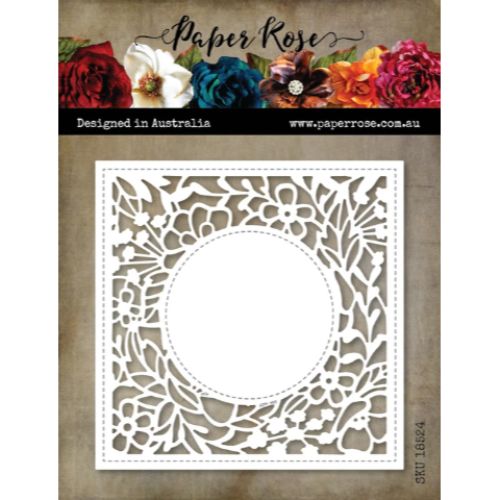 Paper Rose - Amberley Floral Square Metal Cutting Die