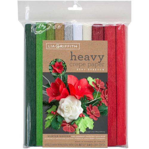 Heavy Crepe Paper 10/Pkg Winter Garden - Postage as per actual
