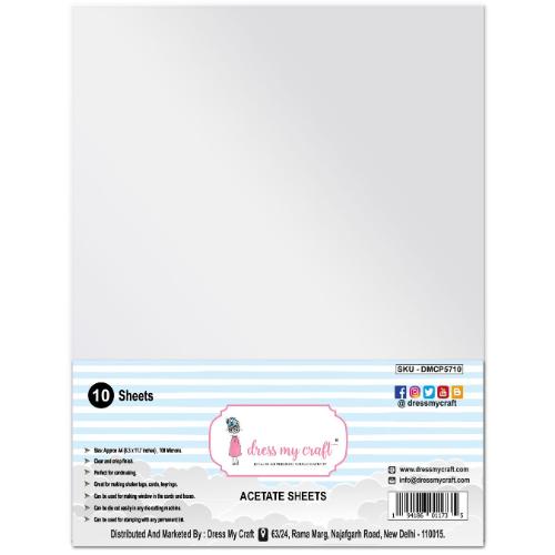 Dress My Craft - Dress My Craft Acetate Sheets A4 10/Pkg-100 Microns