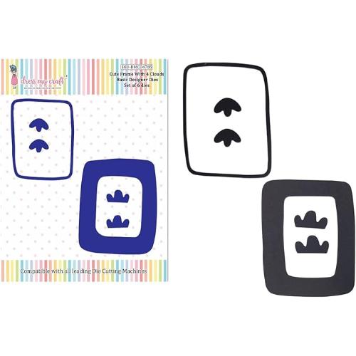 Dress My Craft - Cute Frame with 4 Clouds