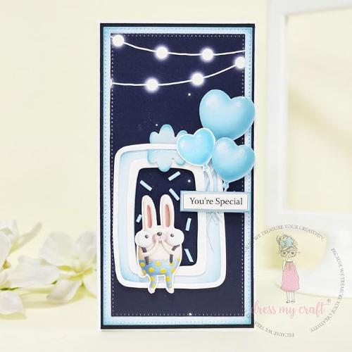 Dress My Craft - Cute Frame with 4 Clouds