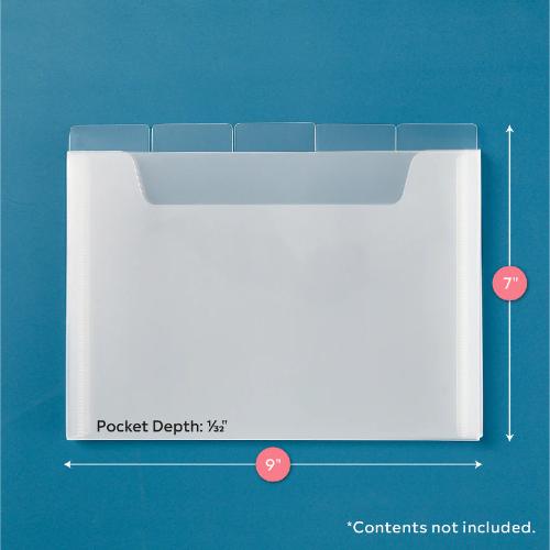 Totally Tiffany - 5 Pack Tabbed Divider Pockets from Totally Tiffany - 9" x 6"- Postage as per Actual