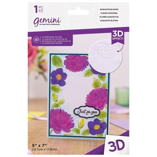 Gemini Exquisite Blooms 3D Embossing Folder