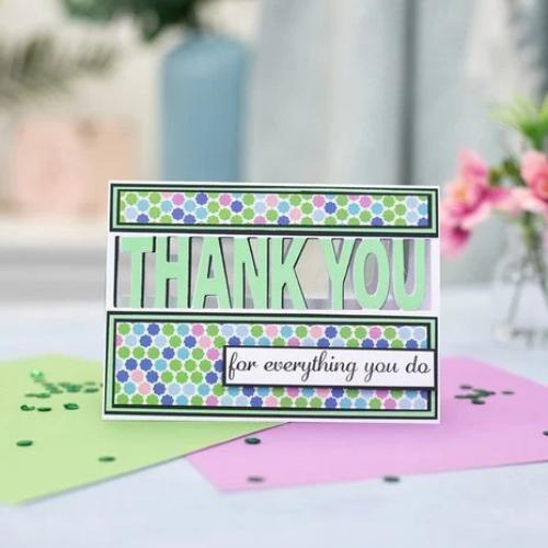 Crafters Companion - THANK YOU For Everything Stamp & Die