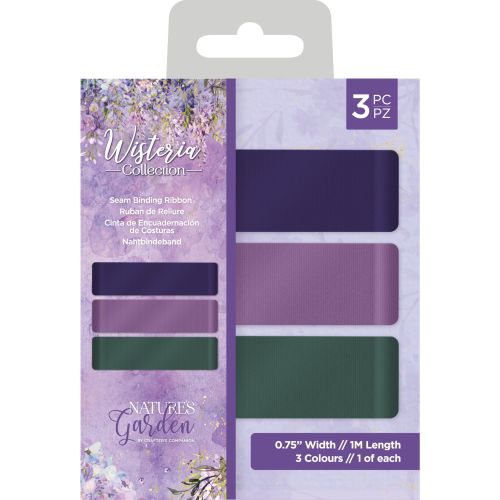 Crafter's Companion Wisteria Collection Seam Binding Ribbon 