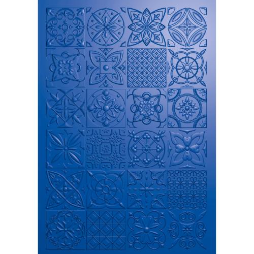 Crafter's Companion Mediterranean Dreams 3d Embossing Folder-Decorative Tiles