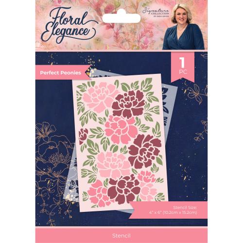 Crafter's Companion Floral Elegance Stencil Perfect Peonies (S-FE-STEN4-PEPE)