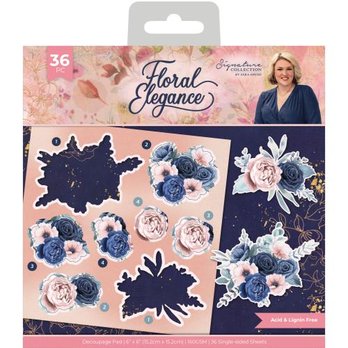 Crafter's Companion Floral Elegance 6x6 Inch Decoupage Pad (S-FE-DPAD6)