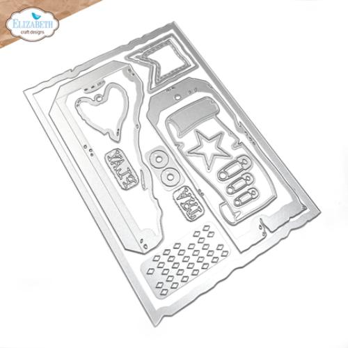 Elizabeth Craft Designs Mr. & Mrs. Dies Playful Grunge (2241)