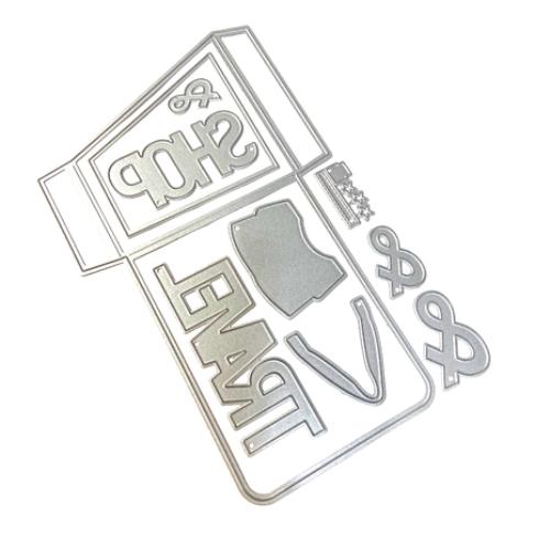 Elizabeth Craft Designs Once in a Lifetime Die Slanting Library Pocket With Bag (2255)