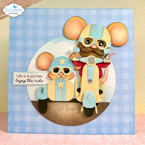 Elizabeth Craft Designs Good Times Die Scooter with Sidecar (2259)