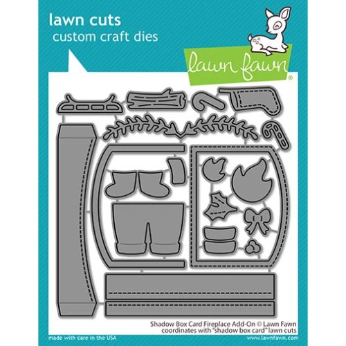 Lawn Fawn - Lawn Cuts - Shadow Box Card Fireplace Add-On Dies