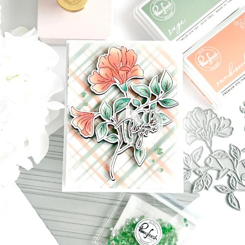 Pinkfresh Studio - Diagonal Plaid press plate