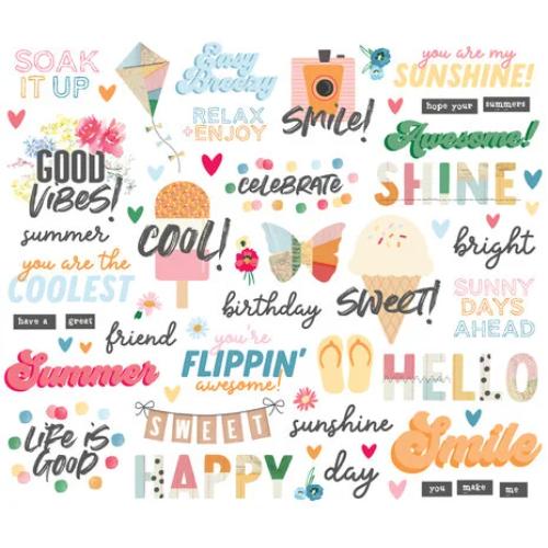 Simple Stories Sunny Days Sentiment Bits & Pieces (24521)