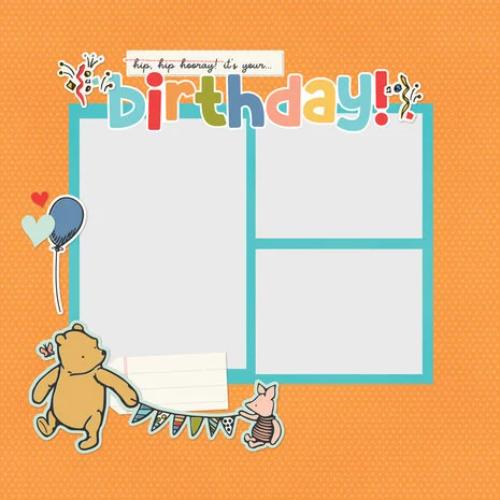 Simple Stories Say Cheese Classic Pooh Birthday Simple Pages Pieces (24814)