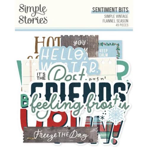 Simple Stories Simple Vintage Flannel Season Sentiment Bits & Pieces (25320)