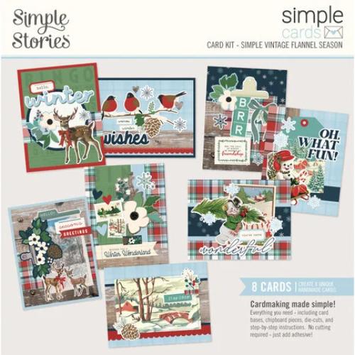 Simple Stories Simple Vintage Flannel Season Simple Cards Kit (25327) - Postage as per actual