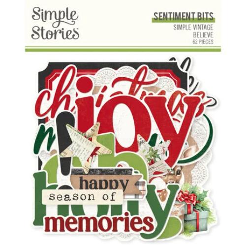 Simple Stories Simple Vintage Believe Sentiments Bits & Pieces (25528)