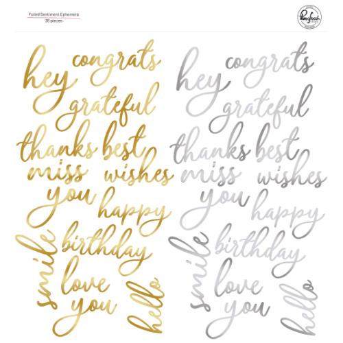 Pinkfresh Studio - Foiled Script Sentiment ephemera