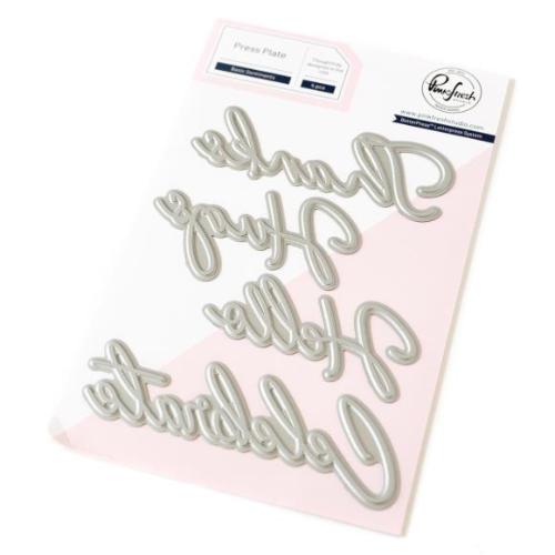 Pinkfresh Studio - Basic Sentiments press plate