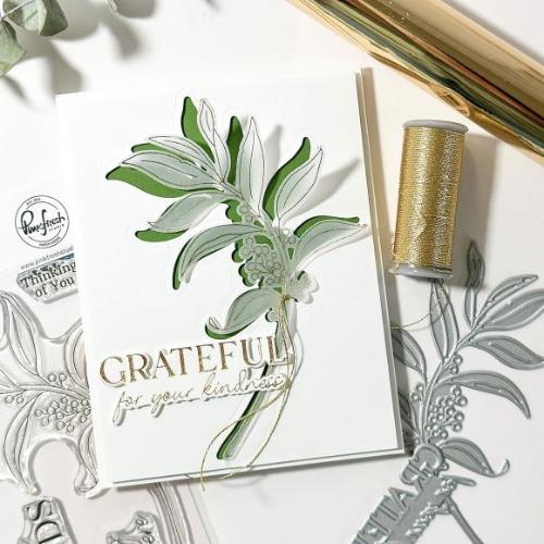 Pinkfresh Sudio - Grateful Greenery press plate