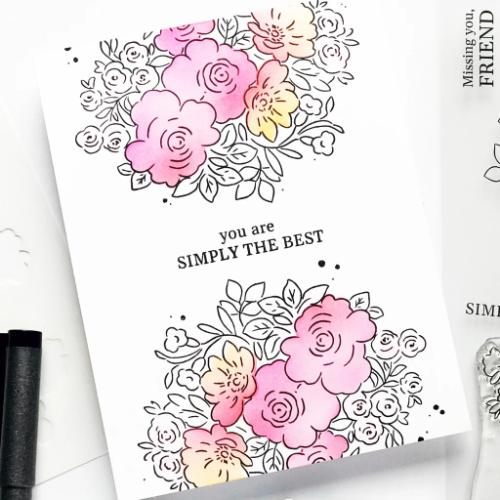 Pinkfresh Studio - Blooming Grace stencil