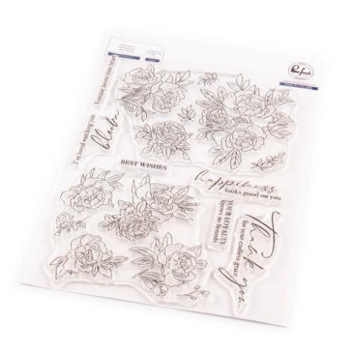 Pinkfresh Studio - Peony Perfection stamp