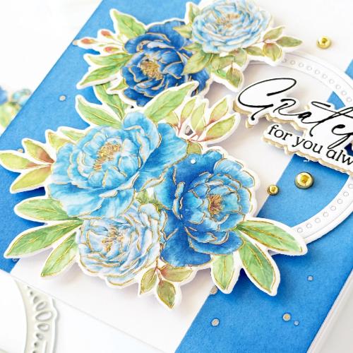 Pinkfresh Studio - Peony Perfection: Blue washi