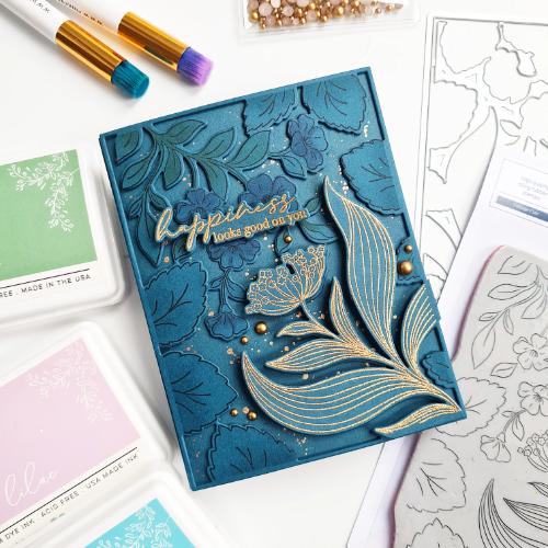 Pinkfresh Studio - Foliage Flair stencil