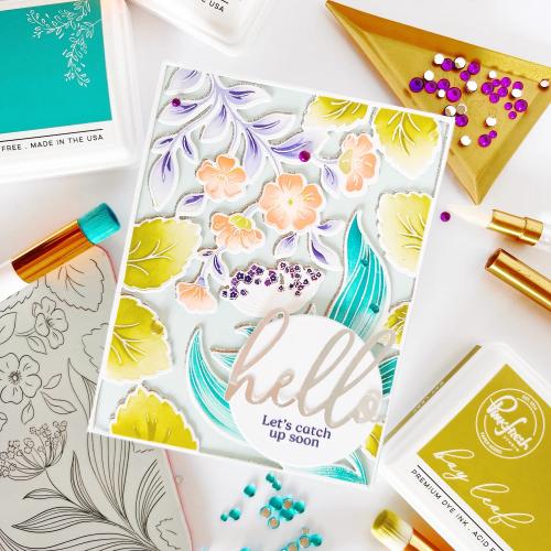 Pinkfresh Studio - Foliage Flair stencil