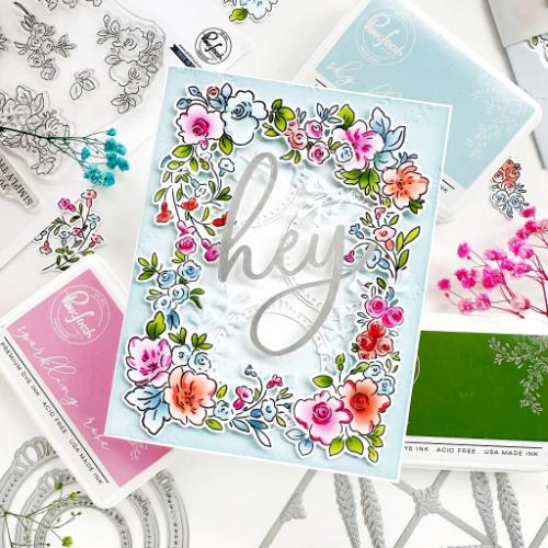 Pinkfresh Studio - Leafy Lattice press plate