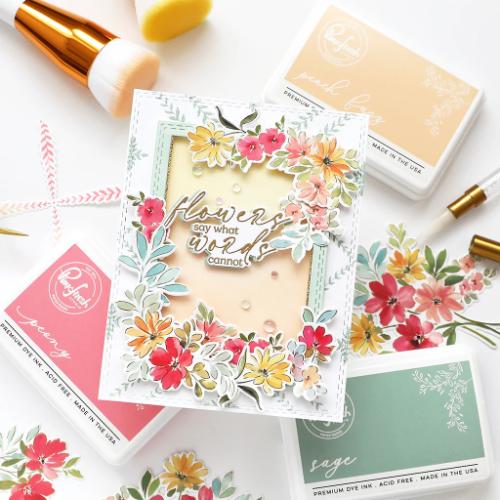 Pinkfresh Studio - Leafy Lattice press plate