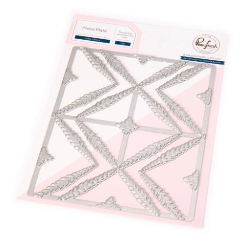 Pinkfresh Studio - Leafy Lattice press plate