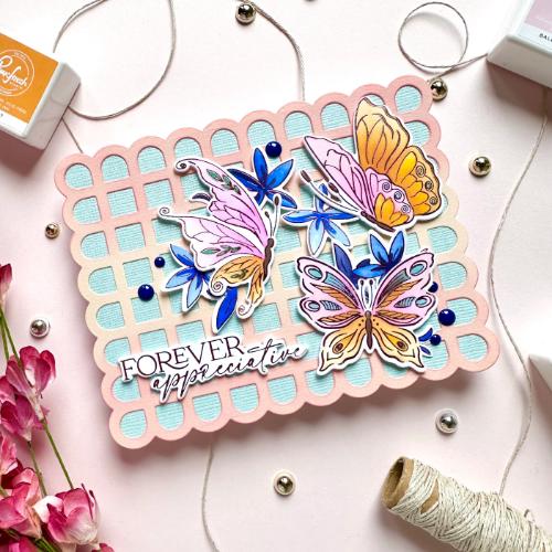 Pinkfresh Studio - Butterfly Bliss stencil