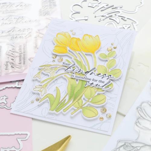 Pinkfresh Studio - Timeless Tulips stencil