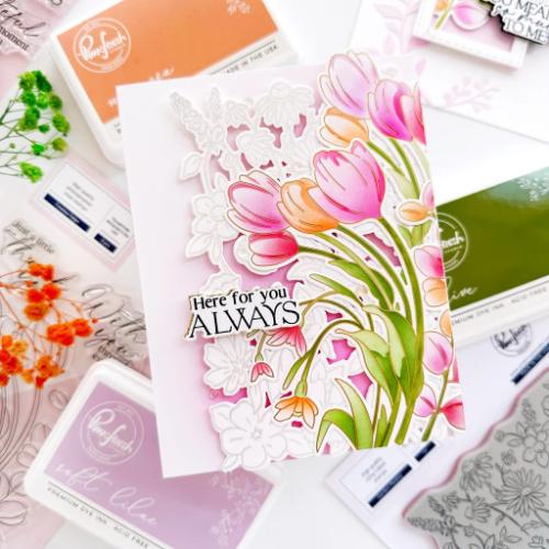 Pinkfresh Studio - Timeless Tulips press plate