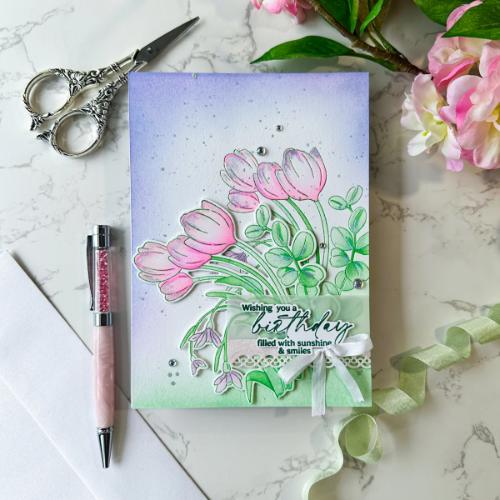 Pinkfresh Studio - Timeless Tulips press plate