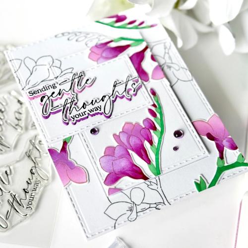 Pinkfresh Studio - Freesia Flourish stamp