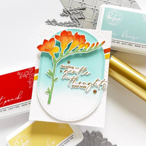 Pinkfresh Studio - Freesia Flourish stencil