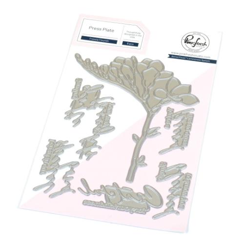 Pinkfresh Studio - Freesia Flourish press plate