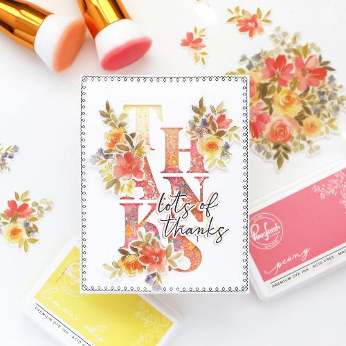 Pinkfresh Studio - Bloom of Thanks stencil