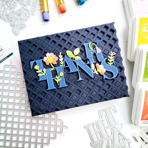 Pinkfresh Studio - Diamond Lattice coverplate die