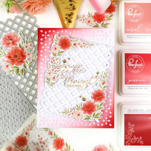 Pinkfresh Studio - Floral Lattice coverplate die