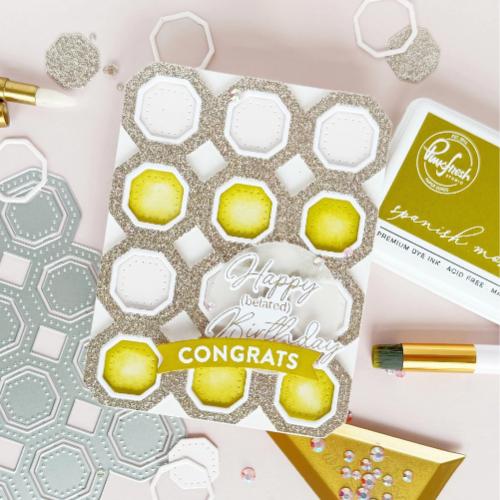 Pinkfresh Studio - Octagon Grid coverplate die