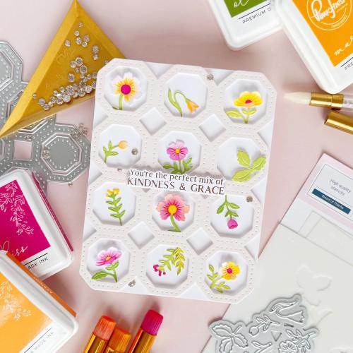 Pinkfresh Studio - Octagon Grid coverplate die