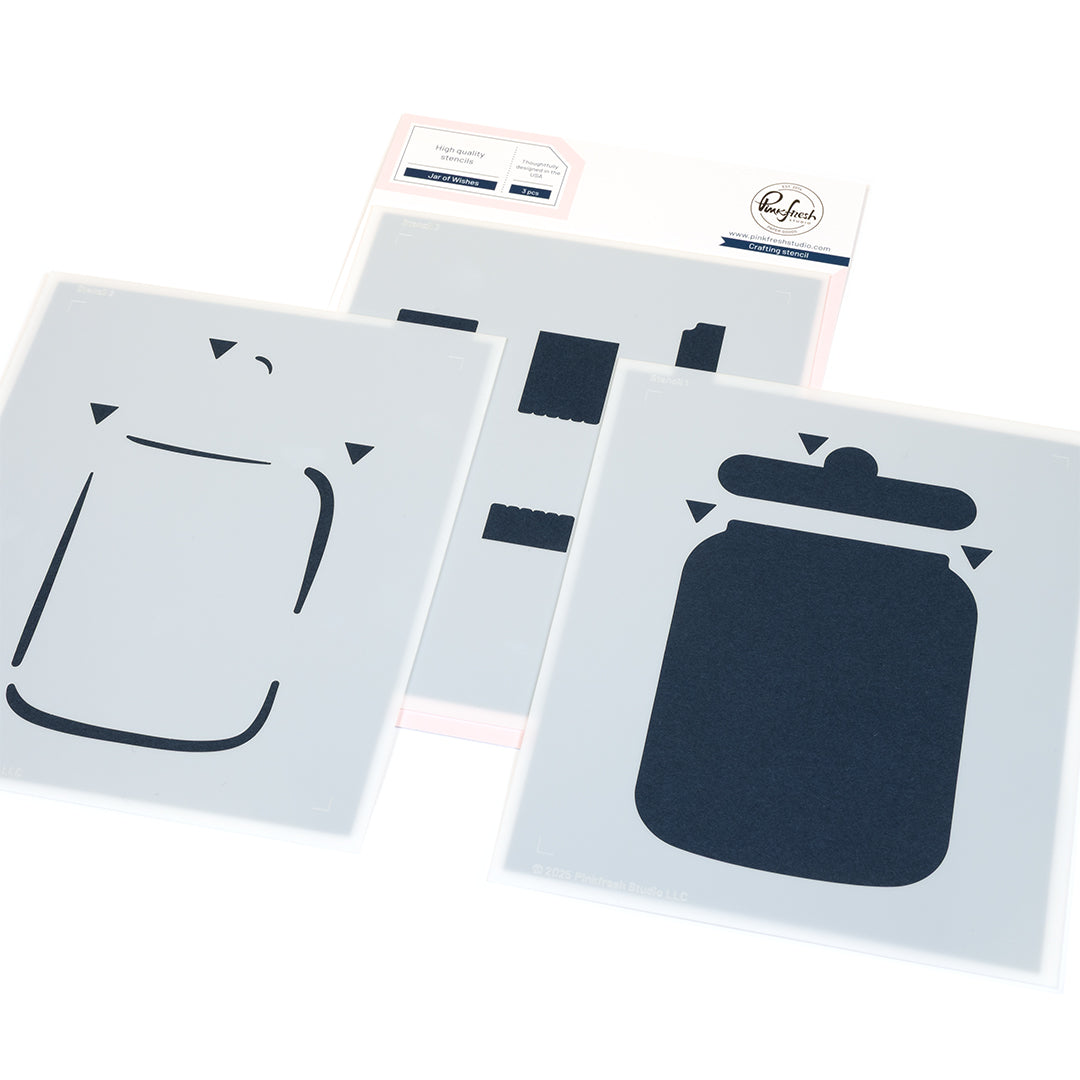 Pinkfresh Studio - Jar of Wishes stencil