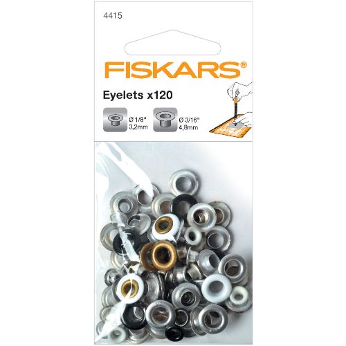 Fiskars Eyelets 1/8 & 3/16 Inch Round (120pcs)