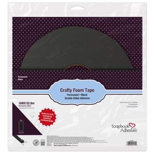 Scrapbook Adhesives Crafty Foam Tape - Black 108' x 0.5" - Postage as per Actual