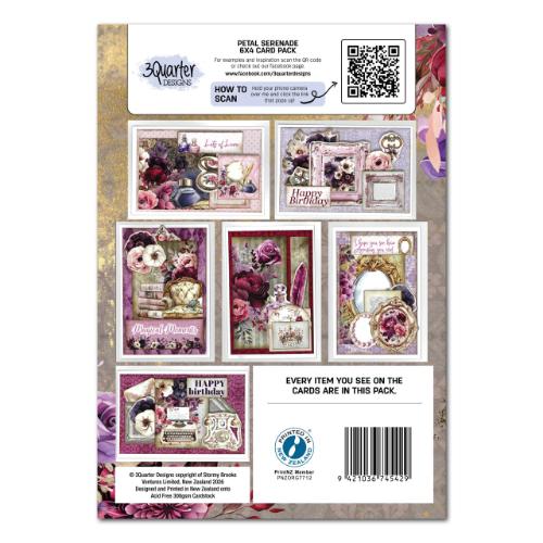 3Quarter Designs Petal Serinade 6x4 Card Pack