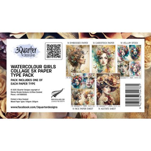 3 Quarter Designs Collage Pack " Watercolour Girls"